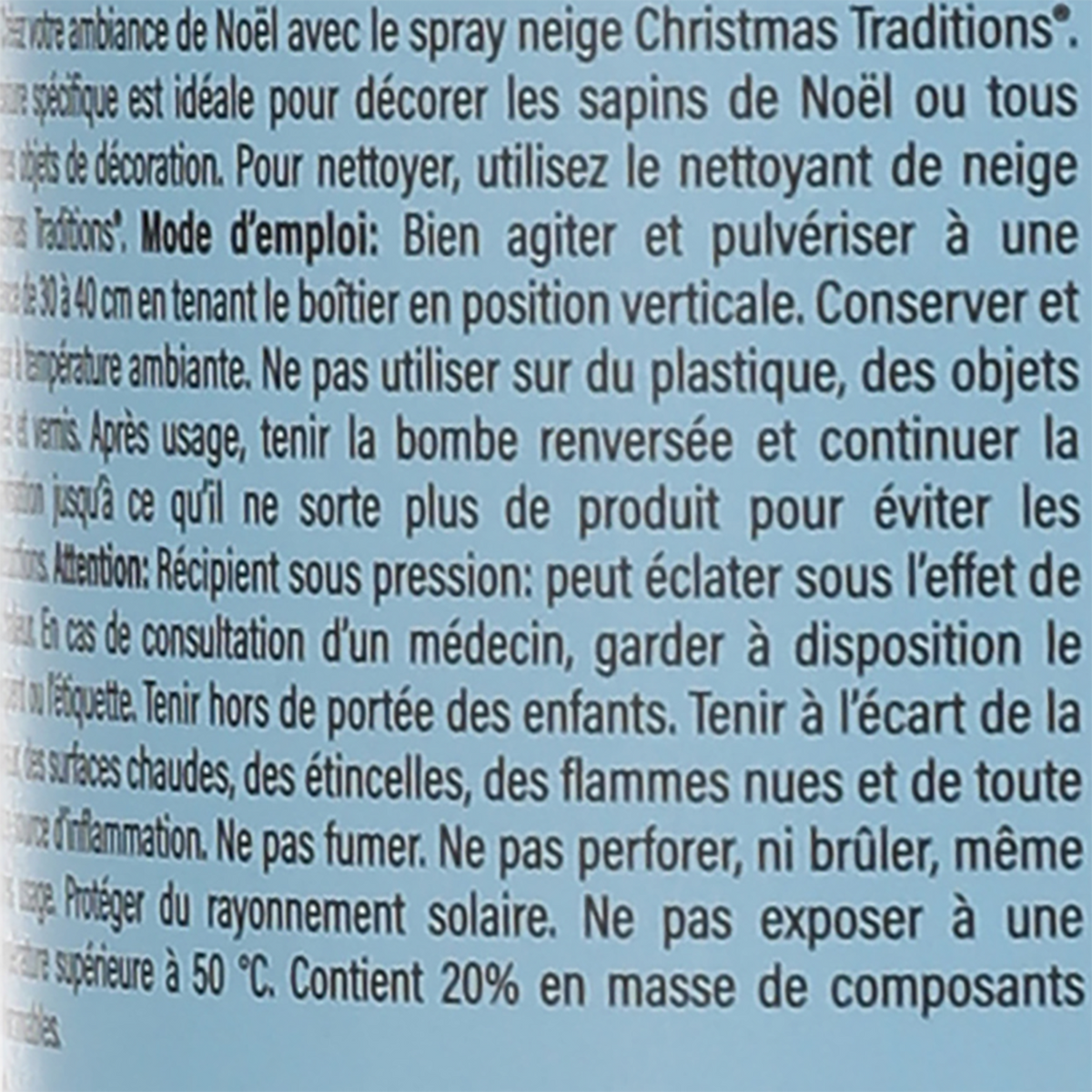 Bombe de fausse neige 300mL