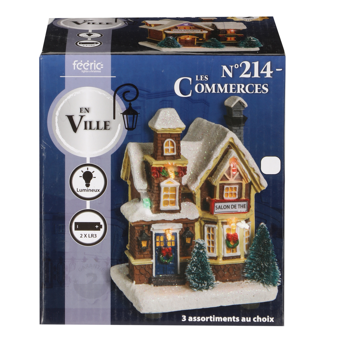 Maison décorative lumineuse 11x8 x13 cm