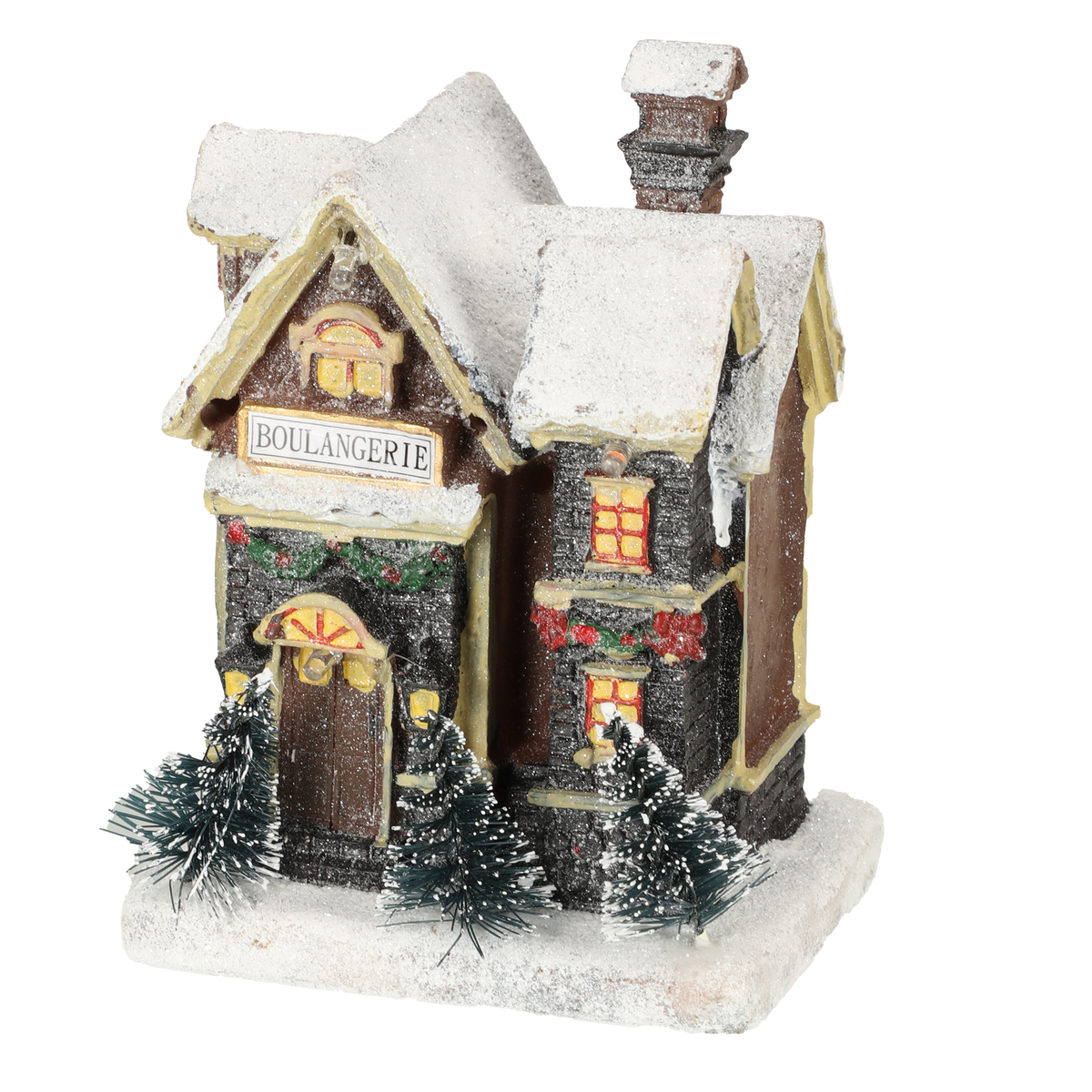 Maison décorative lumineuse 11x8 x13 cm