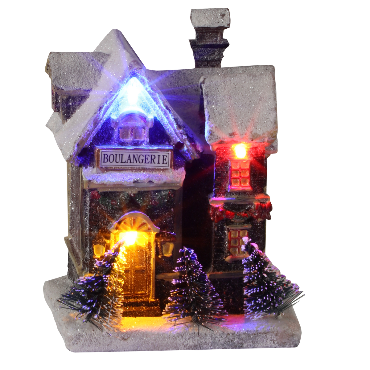 Maison décorative lumineuse 11x8 x13 cm
