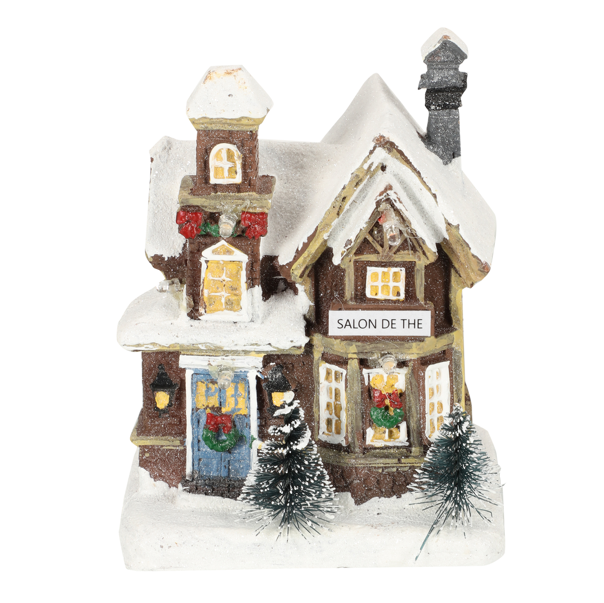Maison décorative lumineuse 11x8 x13 cm