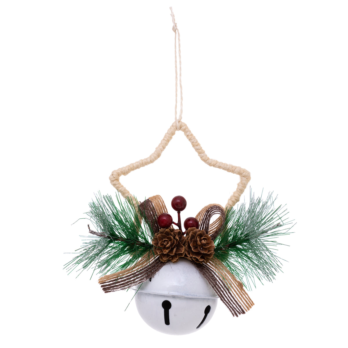Suspension de Noël cloche en métal