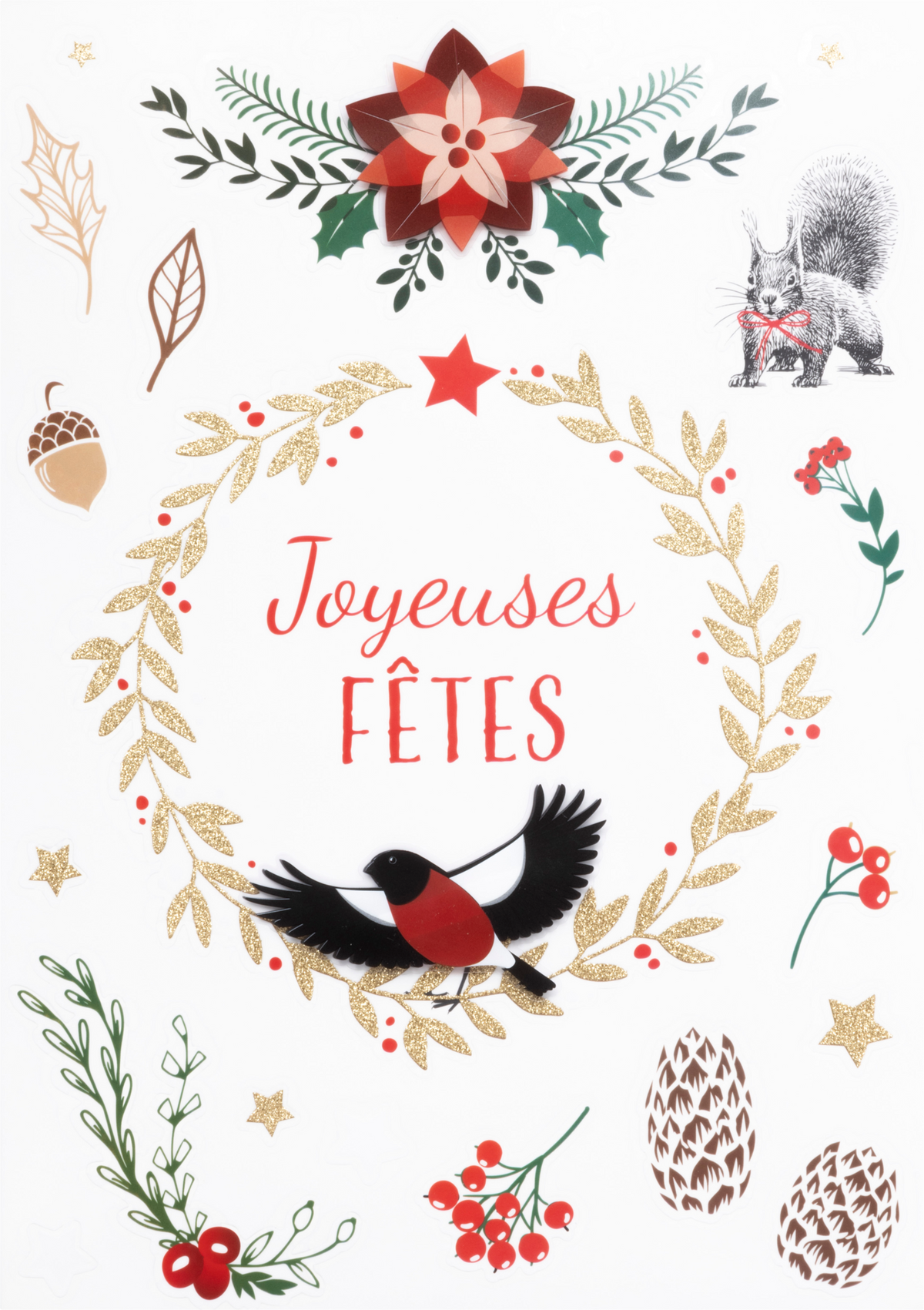 Sticker de Noël revisité 29 x 40 cm