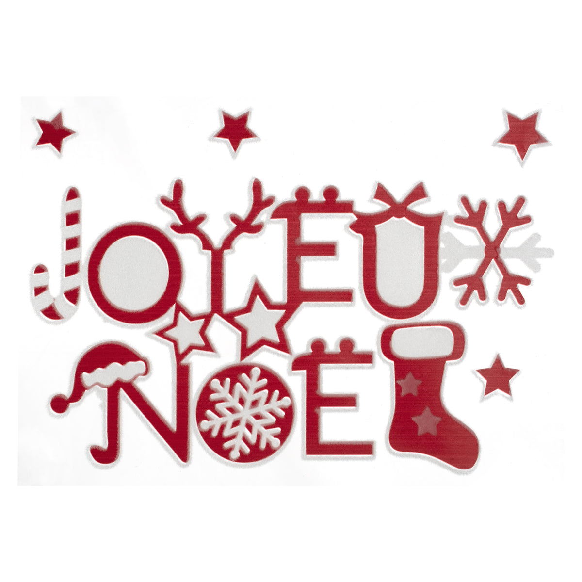 Sticker floqué jn – 28,5 × 40 cm