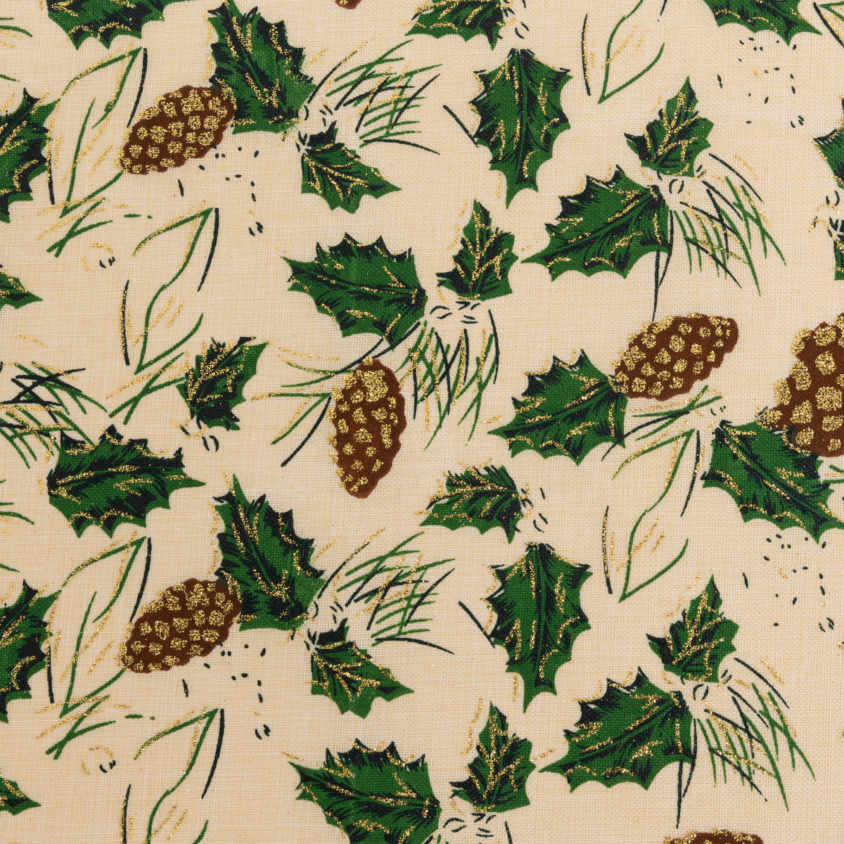 Chemin de table polyester pommes de pin 28x300 cm