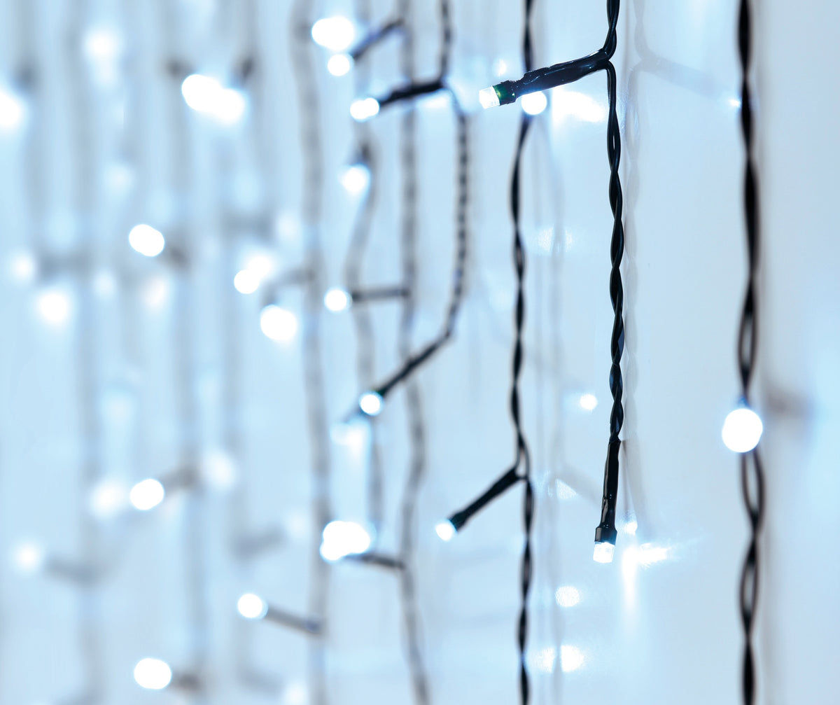 Rideau lumineux LED blanc froid 180 LED 6 m