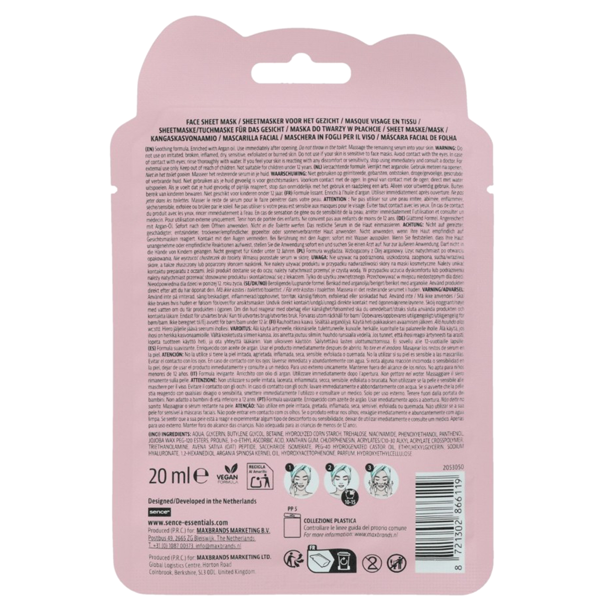 Masque visage en tissu