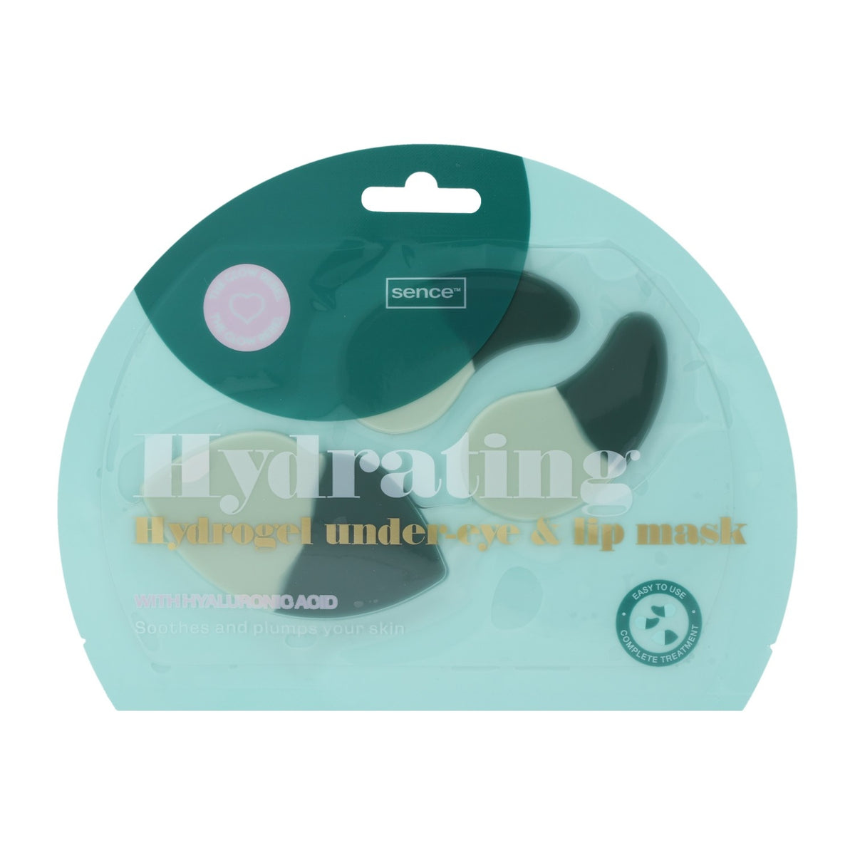Duo de masques hydrogel Sence pour les yeux et les lèvres The Glow Rebel