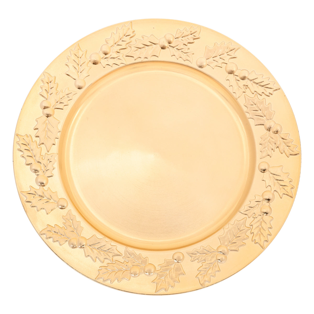 Assiette presentation houx or – Atmosphera – 33 cm