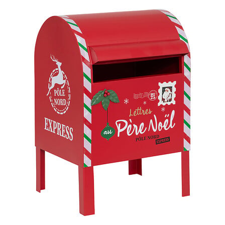 Boîte aux lettres de Noël rouge