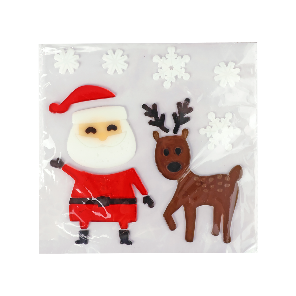 Sticker de Noël en tpr 2 motifs assortis – 25 × 19,5 cm - Rouge
