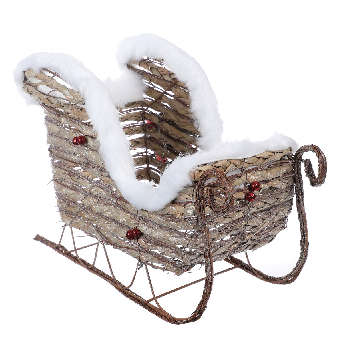 Luge en rotin – 47 × 20 × 30 cm - Beige