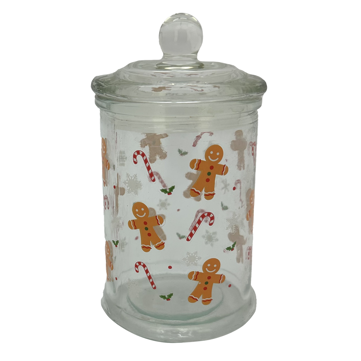 Mini bonbonnière en verre imprimé Noël