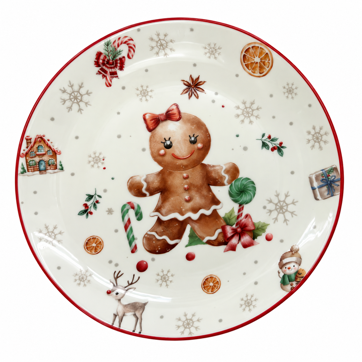 ASSIETTE 19,5 CM, PORCELAINE PAIN D'EPICE