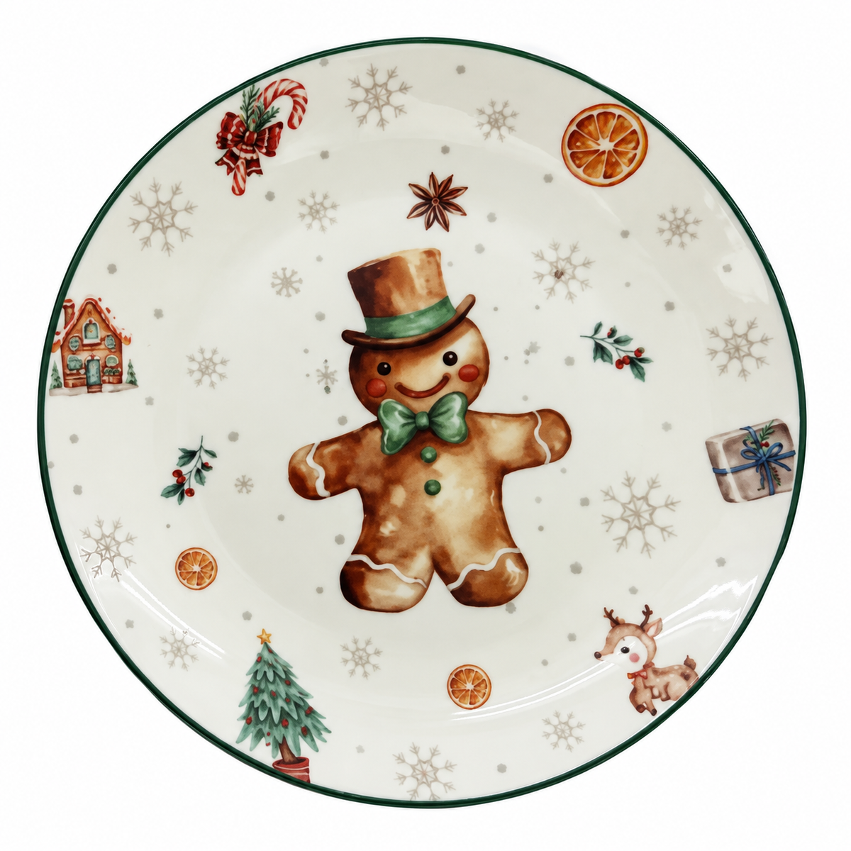 ASSIETTE 19,5 CM, PORCELAINE PAIN D'EPICE