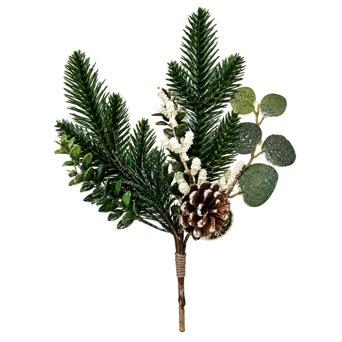Branche de Noël décorative avec clips 29 cm