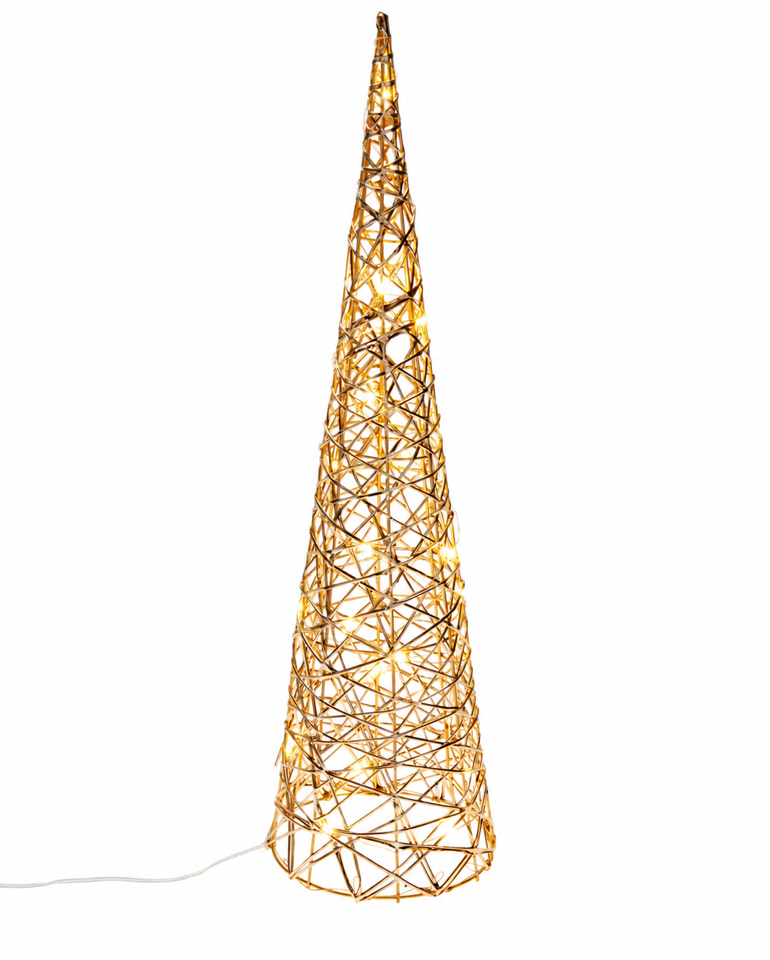 Cone avec LED champagne – 60 cm