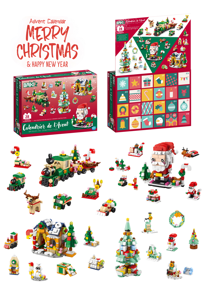 Calendrier de l’Avent figurines en briques Mojy
