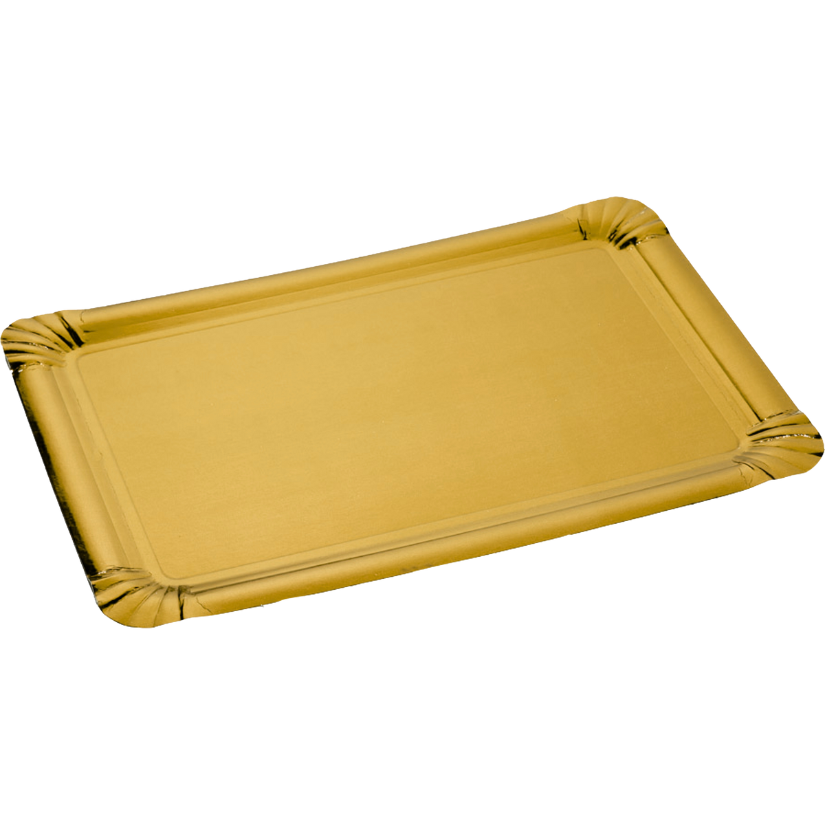 3 plateaux en carton or