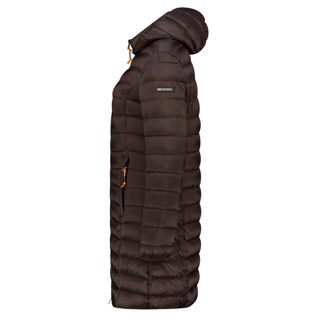 Doudoune longue à capuche Geographical Norway pour femme – du S au XXL - Marron