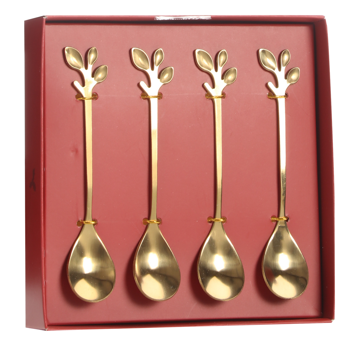Set de 4 cuillères à café fantaisies or