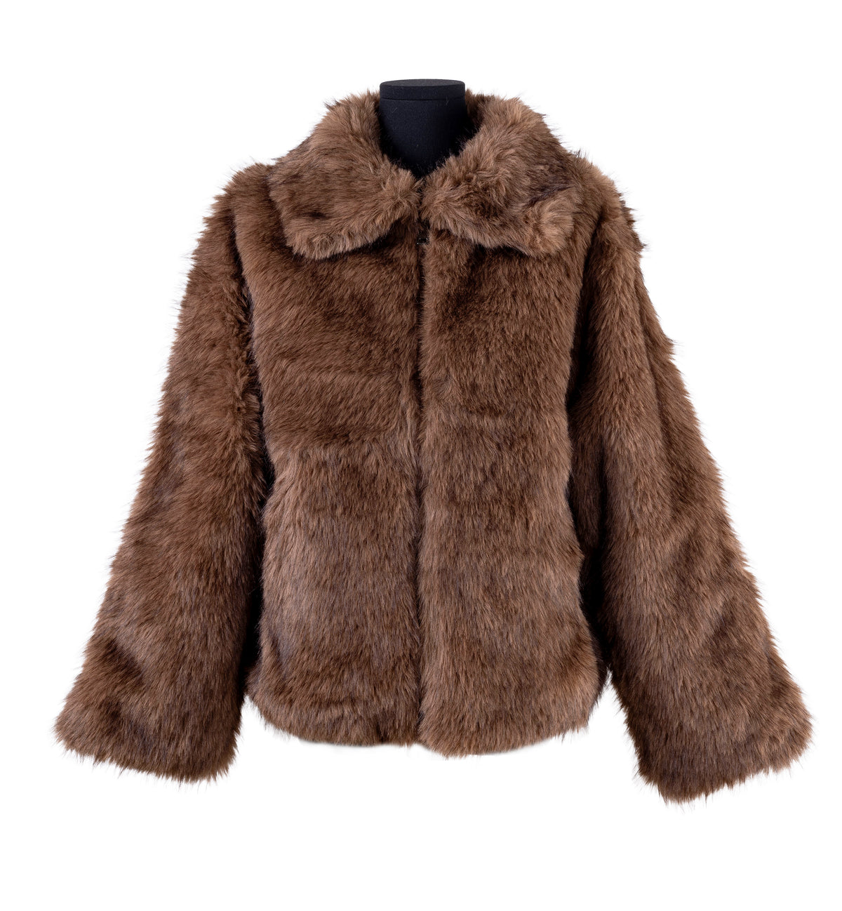 Blouson zippé en fausse fourrure Mim – du S au XL - Marron