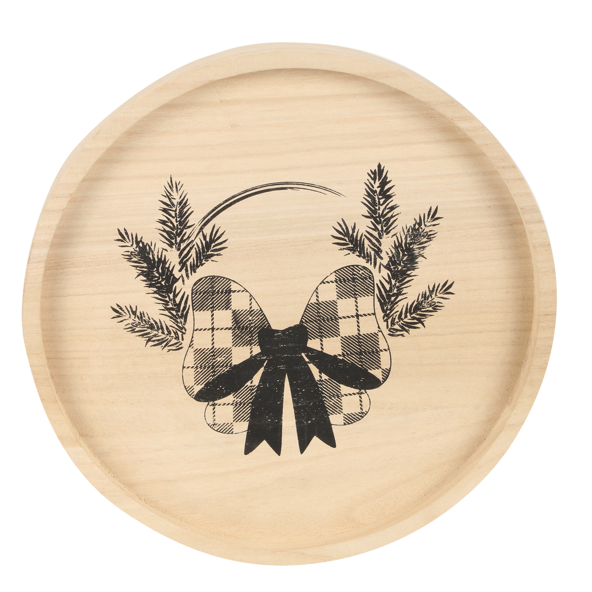 Plateau en bois 30cm - Beige