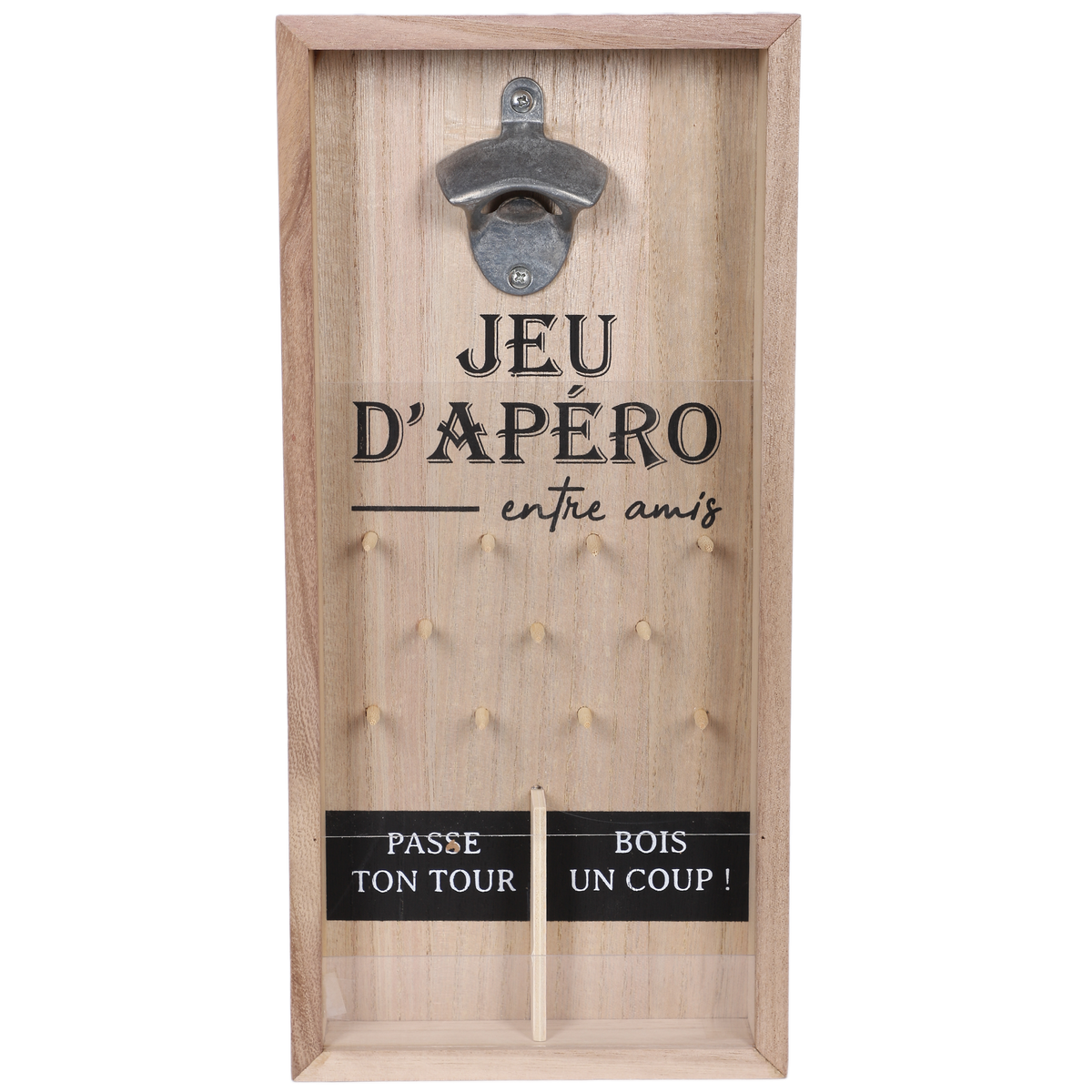 Décapsuleur mural "Jeu d'apéro"
