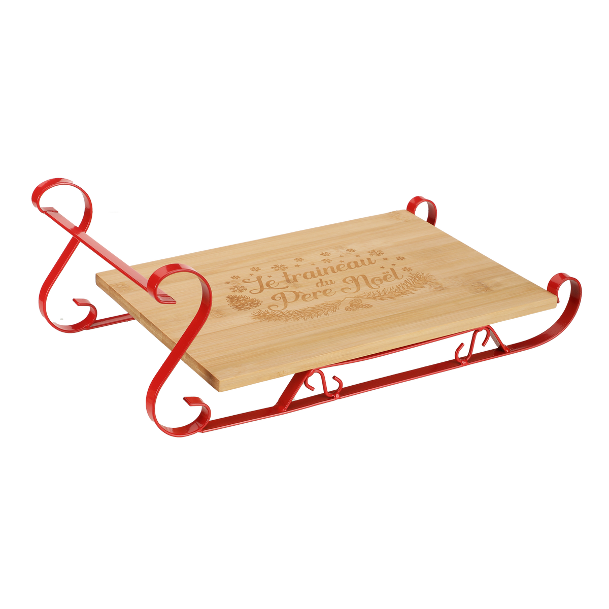 Plateau de présentation traineau du Père Noël  - Rouge