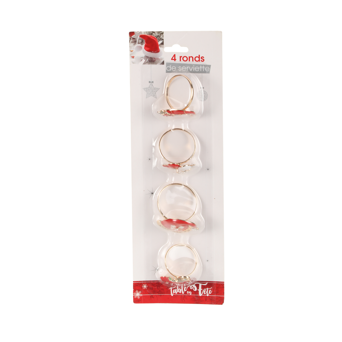 4 ronds de serviette de Noël