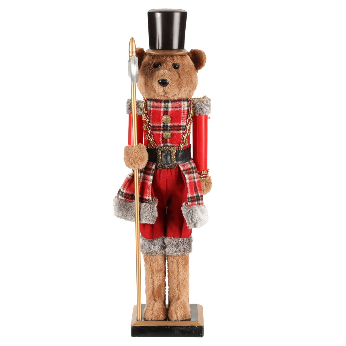 Casse-noisette ours soldat plastique – 58 cm