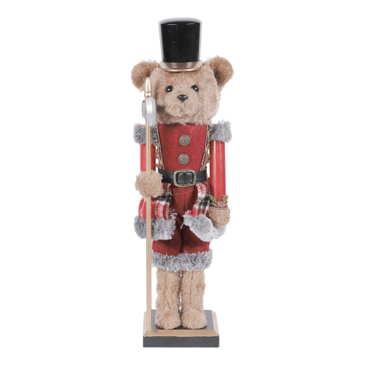 Casse-noisette ours soldat – 38 cm
