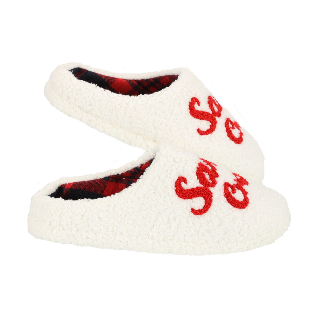 Chaussons bouclette Santa crew 36/41 - Blanc