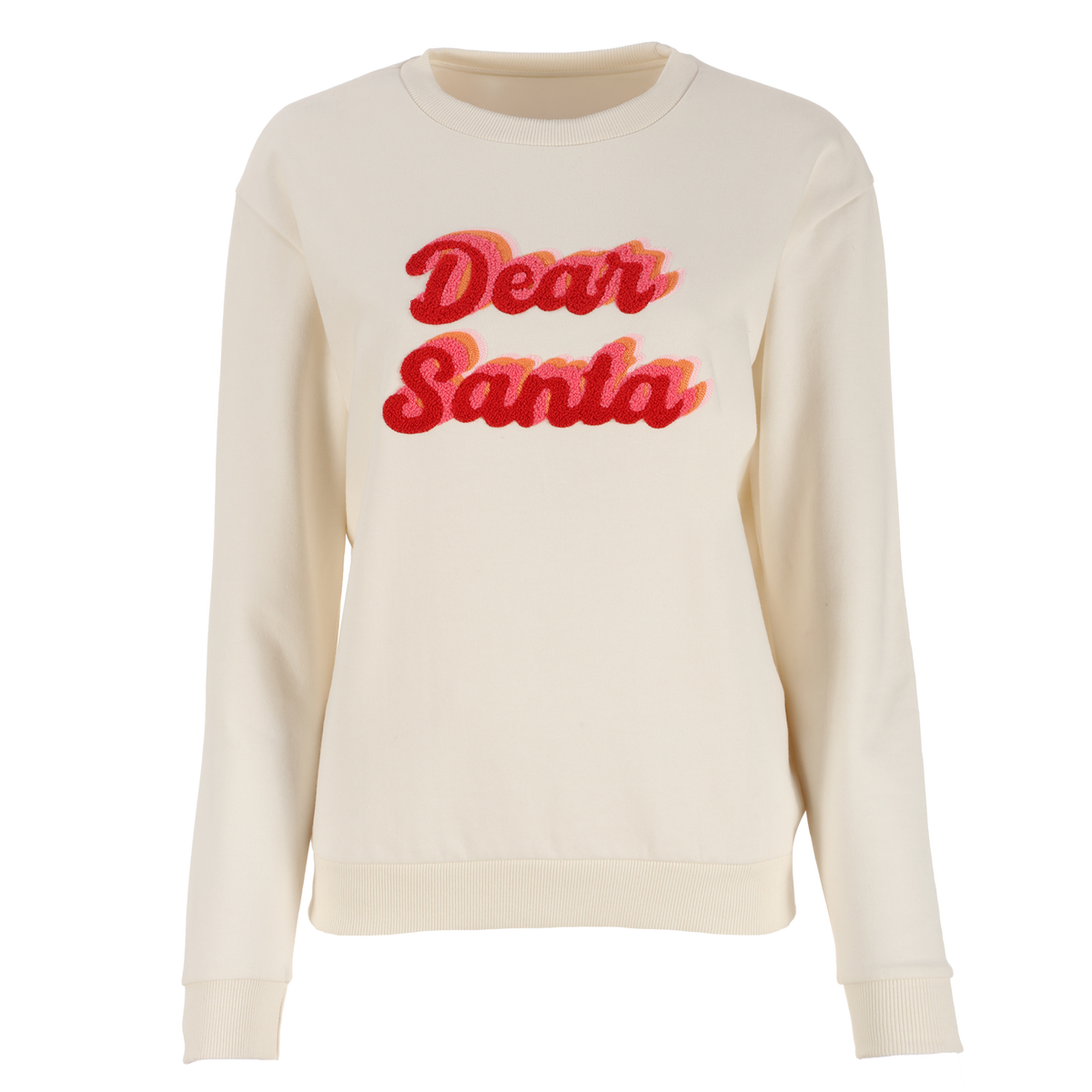 Sweat col rond de Noël - Beige