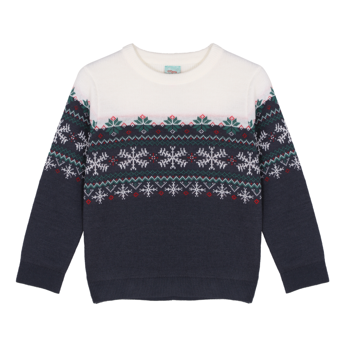 Pull de Noël 3/12 ans - Bleu