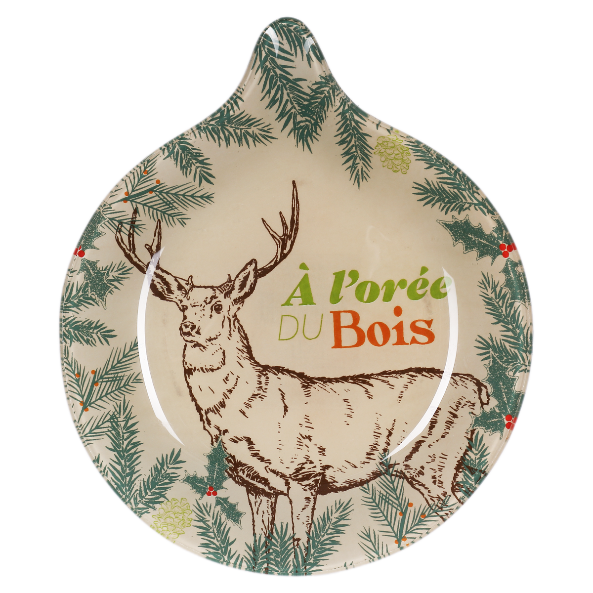 Mini plat boule Noël – 15,2 × 18 cm - Vert