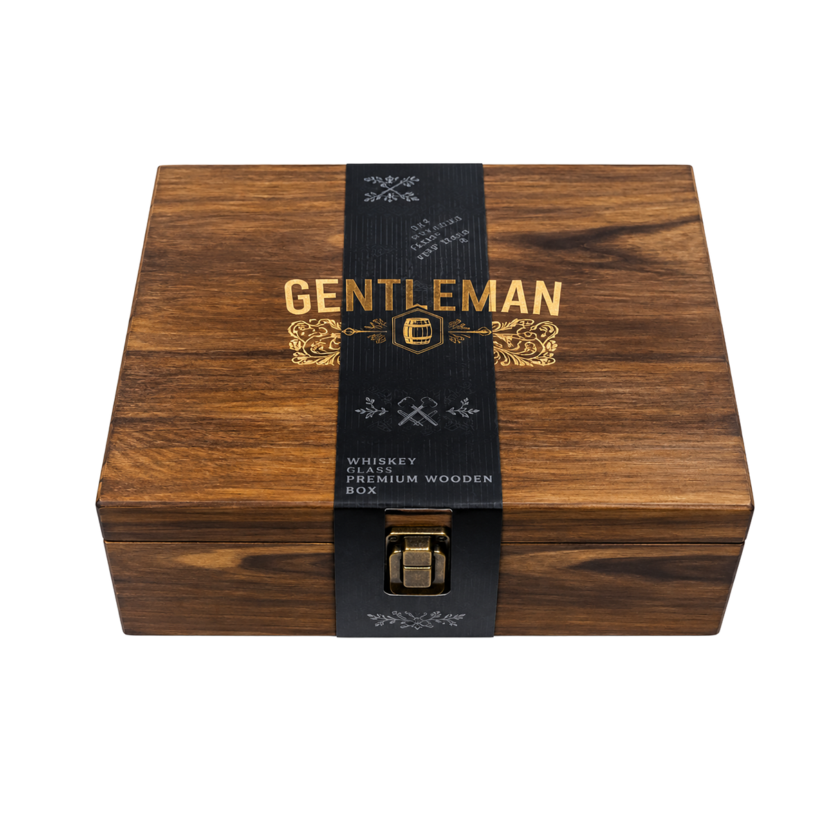 COFFRET EN BOIS WHISKY AVEC 2 VERRES 230ML, GLACONS ET UNE PINCE
