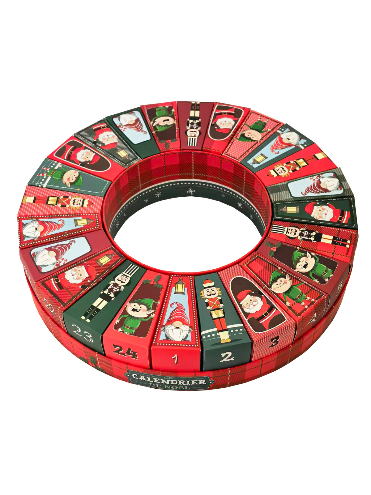 Calendrier de l’Avent rond festif