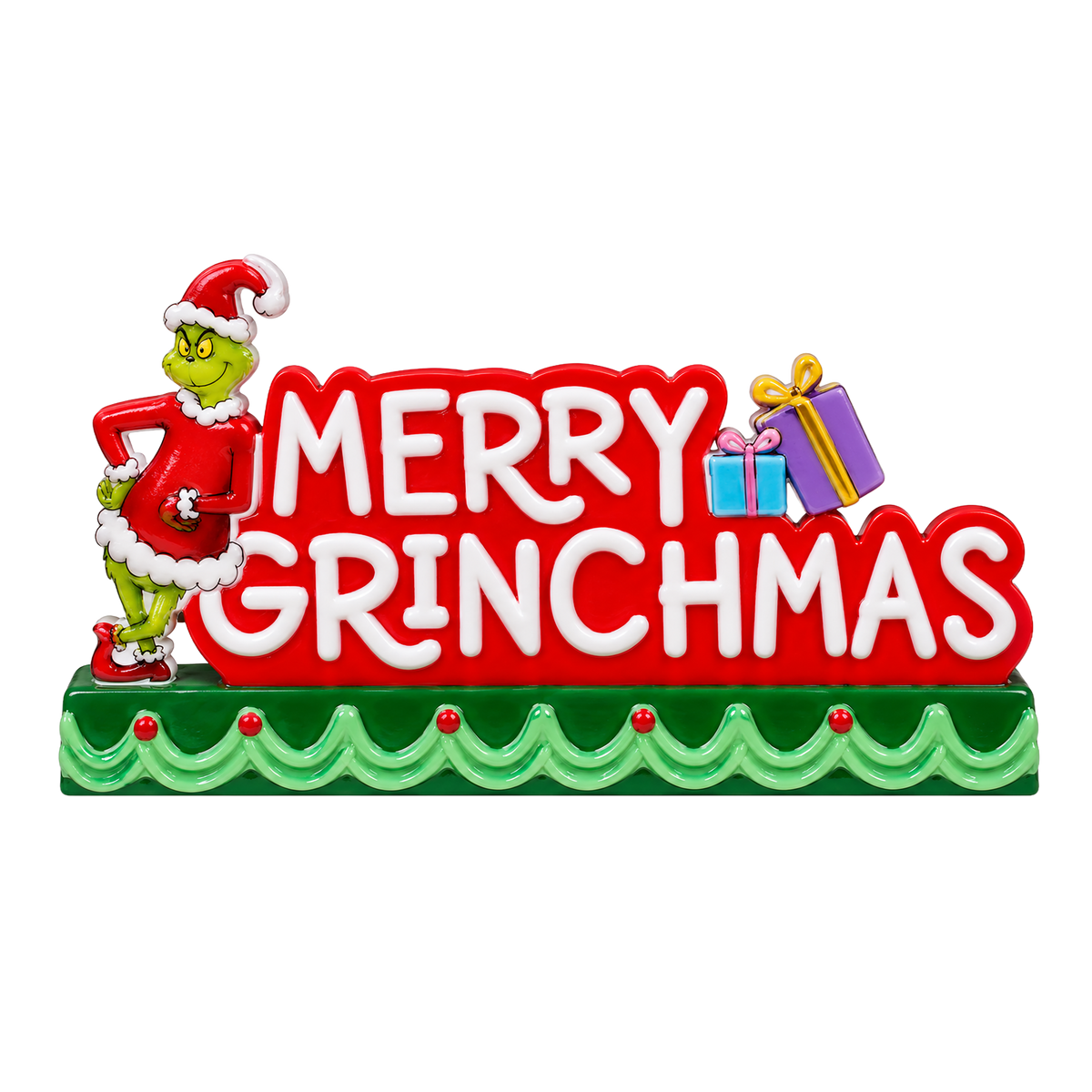 Décoration Merry Grinchmas – 30 × 15 cm