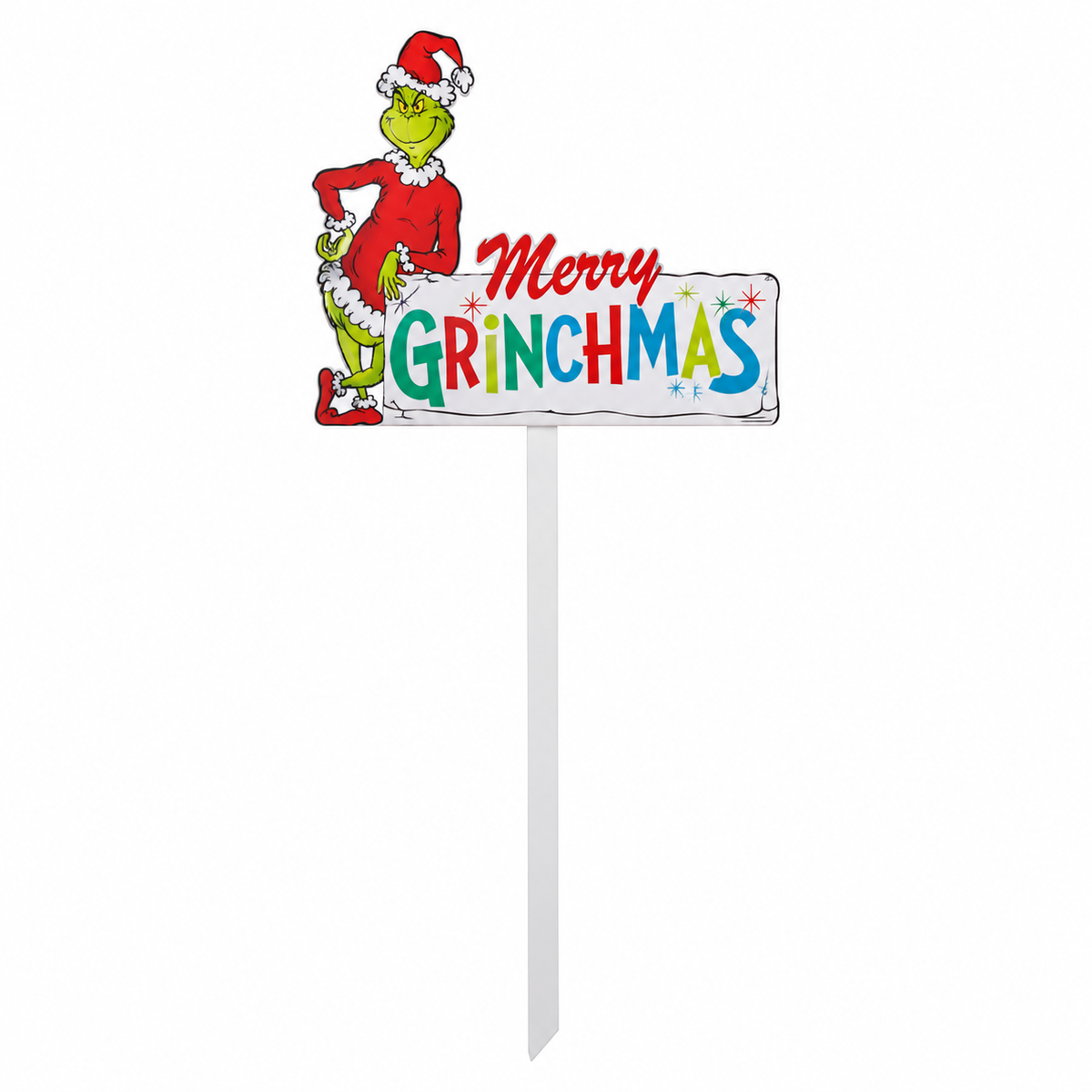 Pic à planter Grinch – L. 28 cm - Rouge