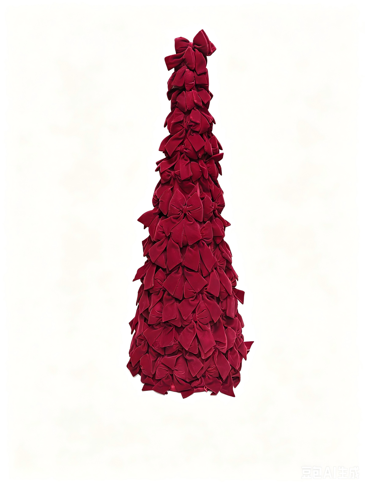 Sapin de Noël en nœud rouge décoratif 100 cm