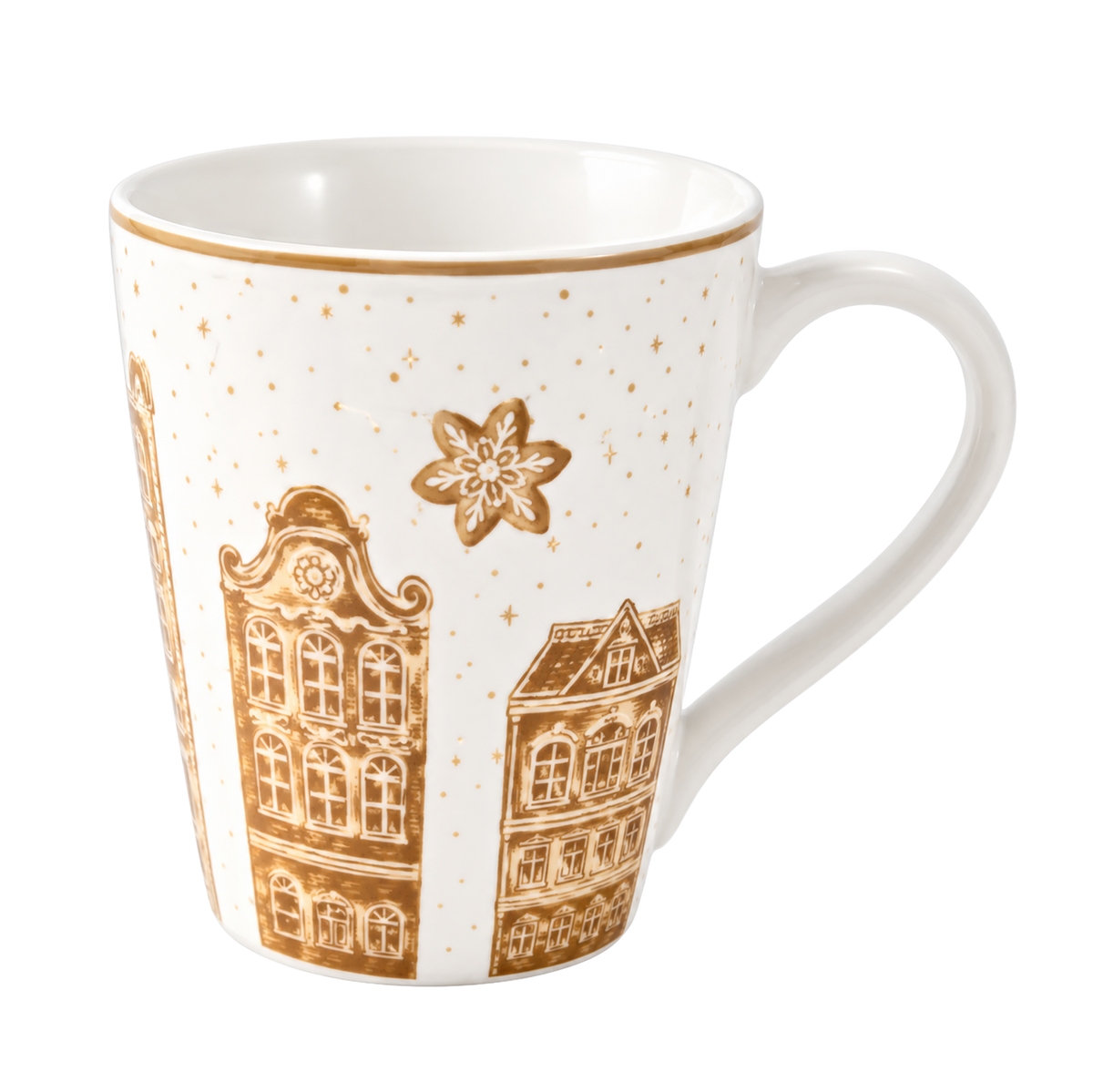 MUG CERAMIQUE BORD ONDULE 350ML DECOR NOEL