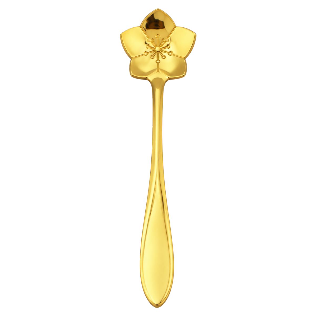4 CUILLERES A DESSERT DECOR NOEL INOX