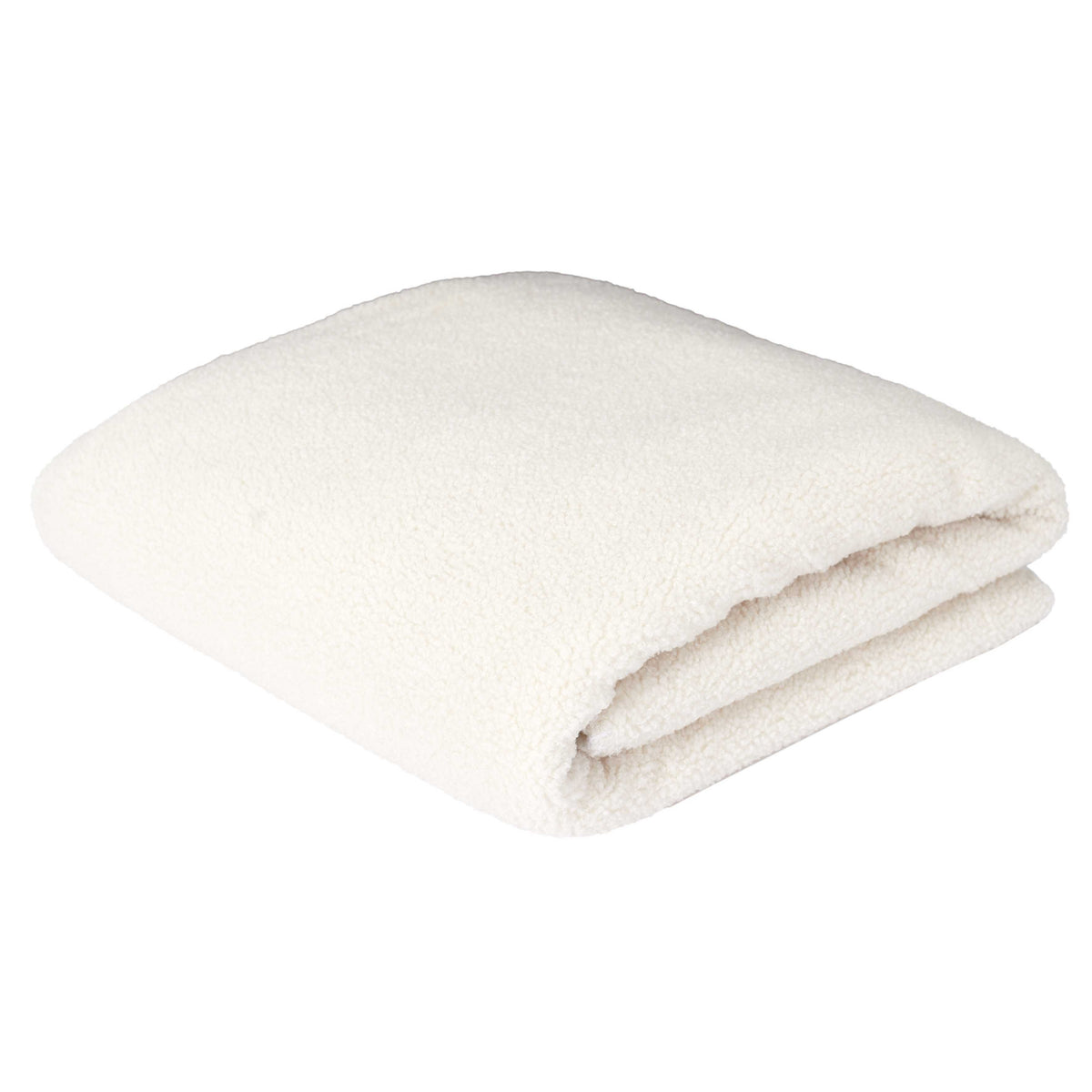 Plaid sherpa bouclé écru Home Deco Factory – 120 × 150 cm