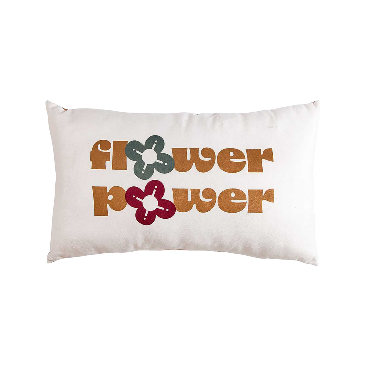 Coussin velours imprimé 30 × 50 cm - Jaune