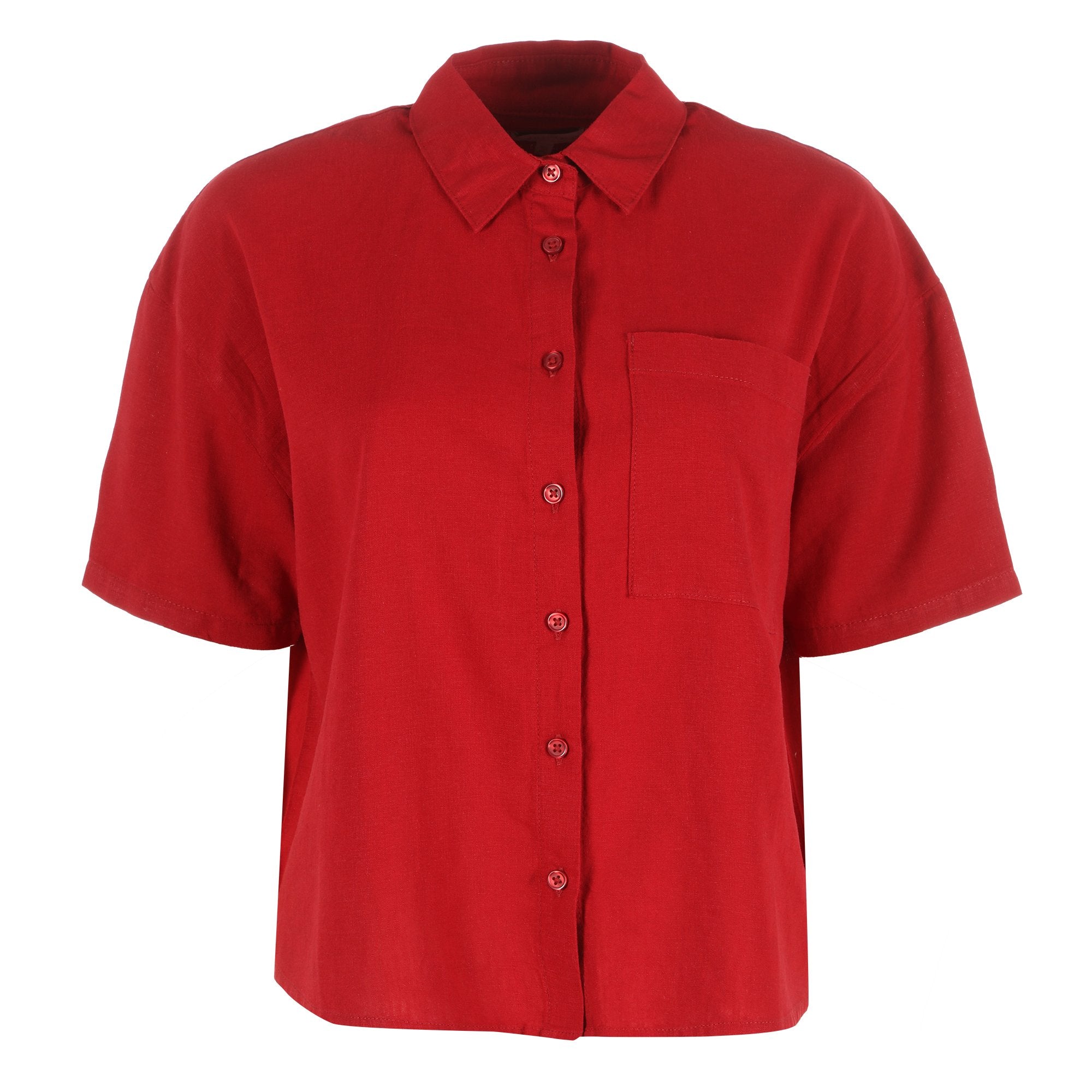 Chemise manche courte - Rouge